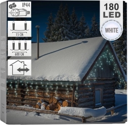 Zunanja svetlobna viseča zavesa 180 LED, 5,85 m