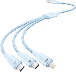 USB kabel 3v1 1,5 m s konektorji USB‑C, Lightning in Micro‑USB Vention