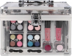 Zmile kozmetični kovček Acrylic – prozorna make-up seta 42 kos
