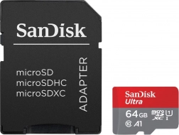 Kartica SanDisk Ultra microSDXC 64GB A1 z adapterjem