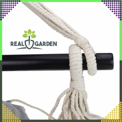 Viseči brazilski stol s blazinami, temno siv