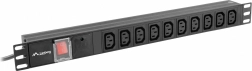 Rack PDU letvica 19" 1U, 10x IEC C13, vhod C14, 2 m, 10A, črna