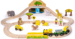 Lesena safari železnica BIGJIGS RAIL