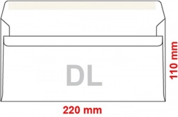 samolepilne kuverte DL 100 kos
