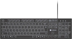 Žičnata tipkovnica natec herring glow z belim osvetljevanjem