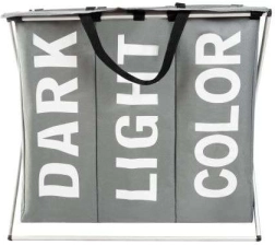 Trikomorni koš za perilo s zložljivim ogrodjem