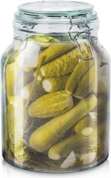 Steklen kozarec s sponko IRMA 3,4 l