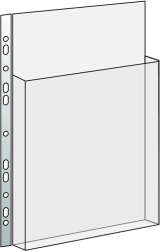 Prozoren ovitek za kataloge z euroobešanko, žep do 2/3, PVC, 165 mikronov