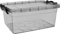 Plastična škatla za živila s pokrovom 5 l siva