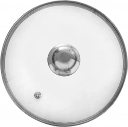 Steklen pokrov 22 cm z inox robom
