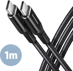 Kabel USB‑C na USB‑C 1 m, Power Delivery 60 W, 3 A, črna
