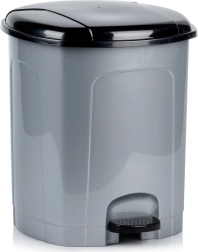 Plastični pedalni koš za odpadke 21 l, siv