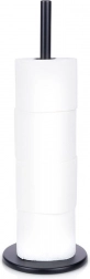 stojalo za toaletni papir iz nerjavnega jekla, črno, 47 cm
