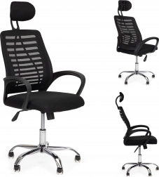 Pisarnaški stol z vzglavnikom in funkcijo gugalnika ModernHome