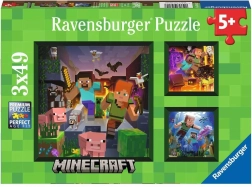 Sestavljanka Ravensburger Minecraft Biomi 3x49 kos