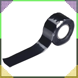 samofiksirni silikonski tesnilni trak, črn 25 mm × 3 m