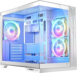 Bela računalniška omarica Volcano Panorama APEX ARGB 3F MIDI