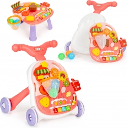 Interaktivni hojnik in izobraževalna mizica z zvoki 2v1