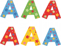 Bigjigs Toys lesena črka A z zvezdicami