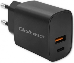 Polnilec Qoltec GaN Power Pro – 30 W, črn
