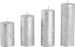 Adventne svečke 4 kosi – Srebrna