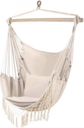 Viseči brazilski stol z blazinami Gardlov – Bež