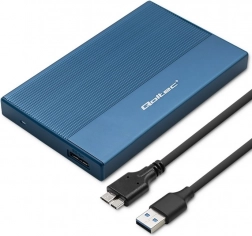 Aluminijasto ohišje za 2,5" SSD/HDD SATA z USB 3.0, 5 Gb/s, 2 TB – modro