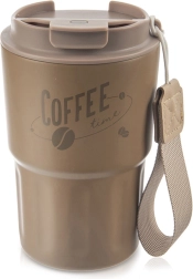 Termo skodelica 420 ml Coffee Time, rjava