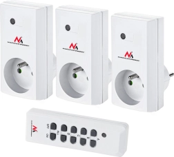 Komplet notranjih vtičnic z daljinskim upravljanjem MACLEAN ENERGY – 3 kosi, programabilne