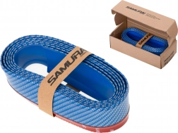 Univerzalni gumijasti spojler za odbijač s karbonskim vzorcem 2,5 m – Modra