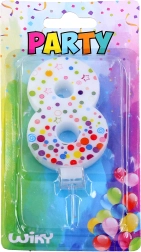 Zabavna svečka številka 8 Pikice