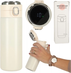 Termo skodelica z ustnikom LED 420 ml bež