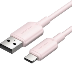USB kabel A na USB‑C 3A 1 m rožnat Vention