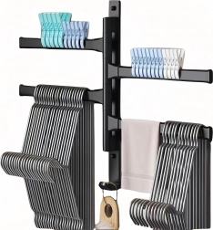 Stenski vrtljivi nosilec za brisače za kopalnico in kuhinjo