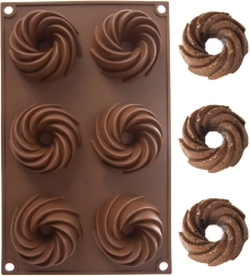 Silikonski model za mini bábovke, rjav, 28 × 17 × 3 cm