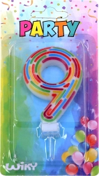 Zabavna tortna svečka številka 9 – črtice