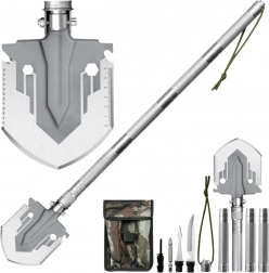 Zložljiva vojaška lopata 16v1 z nožem in kresilom