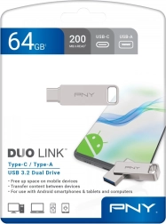 USB ključek 64 GB PNY Duo Link USB‑C/USB‑A 3.2
