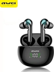 Brezžične slušalke Bluetooth 5.0 TWS AWEI T15P črna
