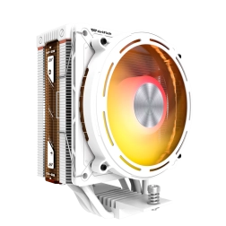 Aktivno procesorsko hlajenje DarkFlash E400 belo z LED zaslonom in ARGB