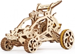 Lesene mehanske 3D sestavljanke mini buggy UGEARS, 80 kosov