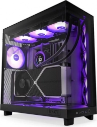 NZXT H6 Flow RGB ohišje s panoramskim steklom – črna