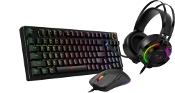 Premium igralni komplet 3 v 1 ECLIPSE RGB – mehanska tipkovnica, miška in slušalke