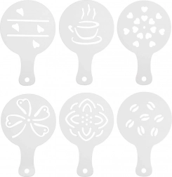 Set šablon za kavo in deserte, 6 kosov