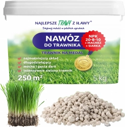 Večkomponentno gnojilo za trato NPK 20-8-10, granulat 5 kg