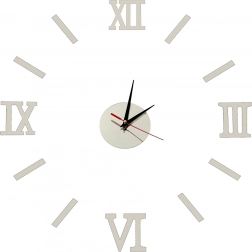 Nastavljiv DIY 3D stenski set ur srebrn 130 cm