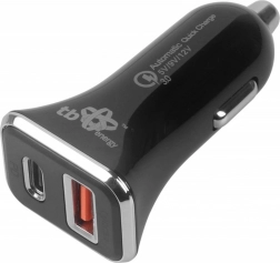 Avtopolnilec USB‑A + USB‑C s hitrim polnjenjem