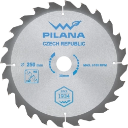 List krožne žage PILANA 250 mm, 24 zob, WZ, SK