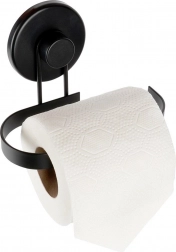 Kovinsko držalo za toaletni papir s priseskom – črno