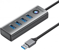 USB razdelilnik ORICO 4× USB 3.0, siv